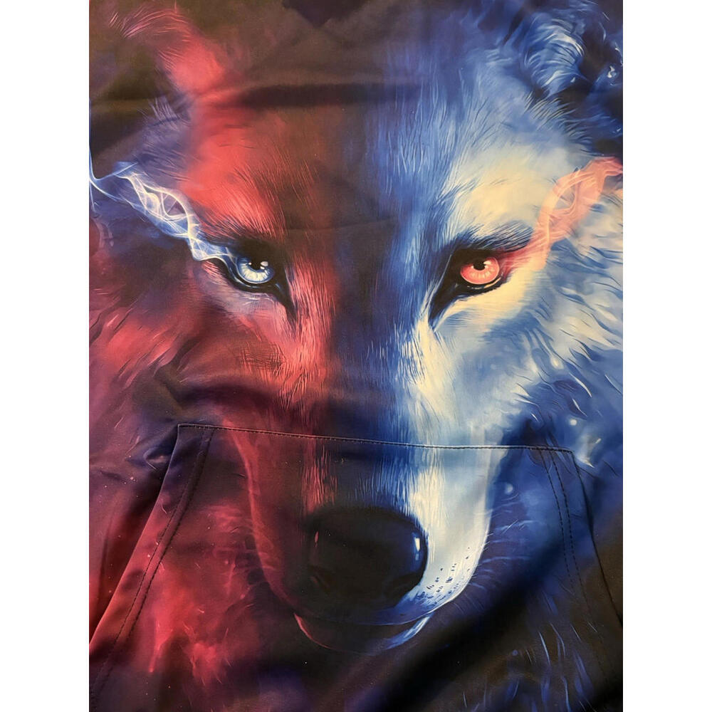 Unisex Novelty Wolf Graphic Hoodie 3D Print NEW Size M/S